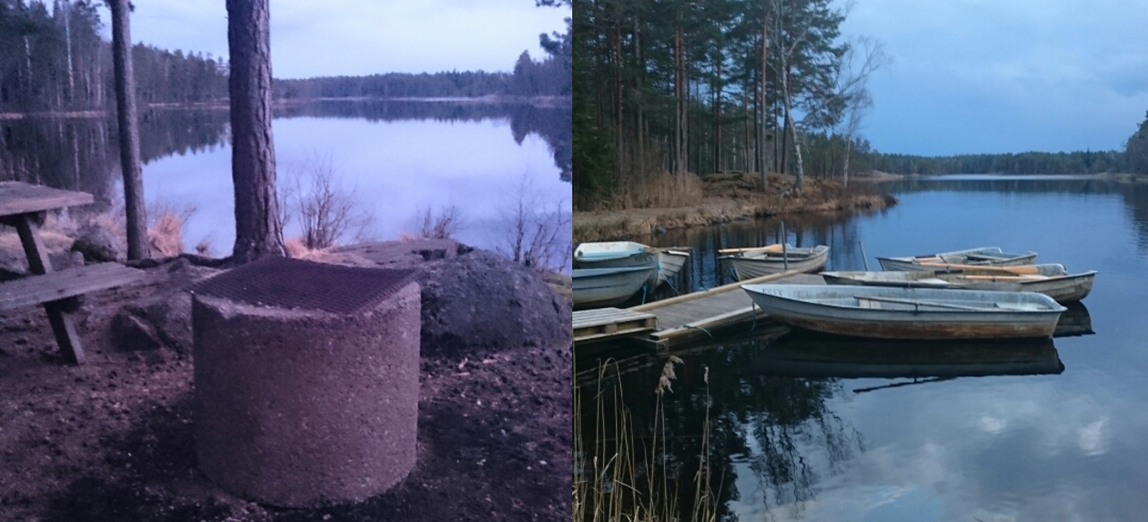 Ny grillplats och båtarna på plats i Stora Hällesjön.